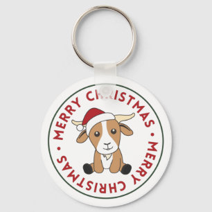 Llavero Navidades de cabra cabras Keychain de Animales de 