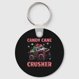Llavero Navidades de Camión Monstruo de Navidad Candy Cane
