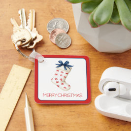 Llavero Navidades de cangrejo rojo de la costa se levantan