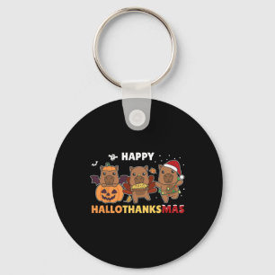 Llavero Navidades de Capibara Disstume de Halloween Feliz 