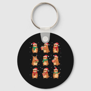 Llavero Navidades de Chipre Santa Hat Funny Cypybara Lover