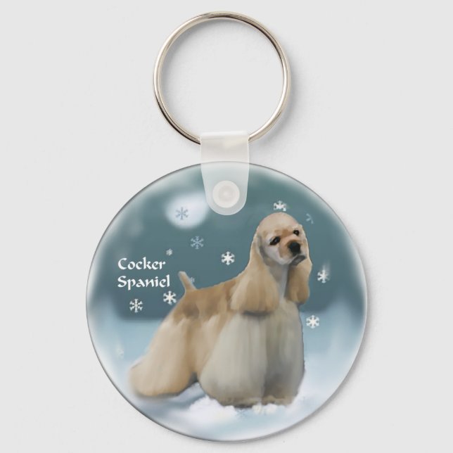 Llavero Navidades de Cocker Spaniel Regalos (Anverso)