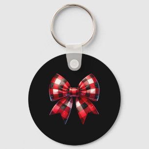 Llavero Navidades de Coquette Bow Red Buffalo Juegan Xmas
