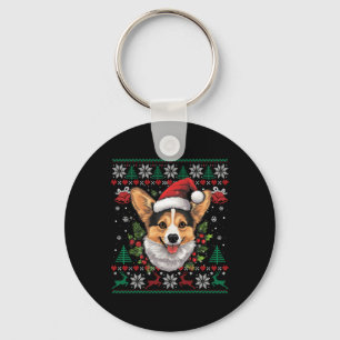 Llavero Navidades de Corgi Santa Ugly Sweater Dog Lover Xm