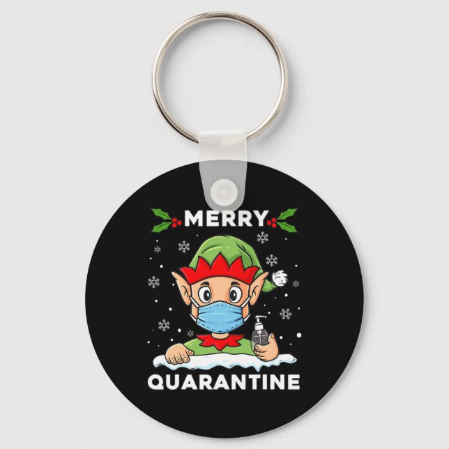 Llavero Navidades de Cuarentena Elf Fun Family Xmas (Anverso)
