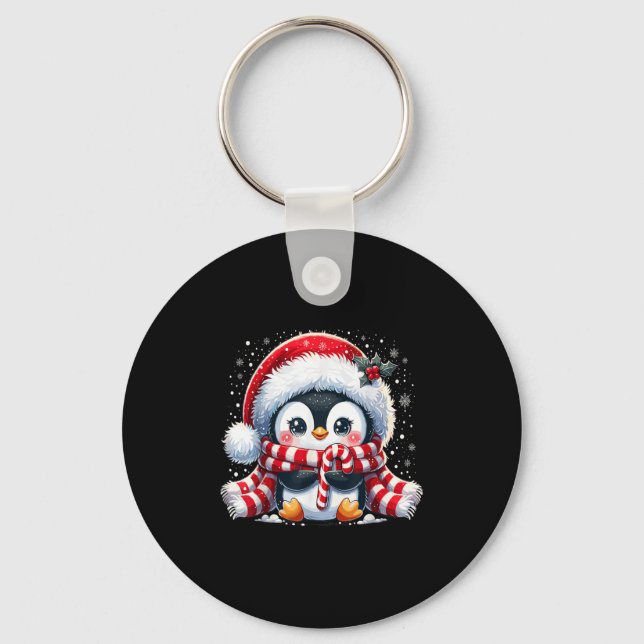 Llavero Navidades de Cute Pingüino Navidad (Anverso)