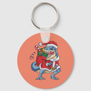 Llavero Navidades de Dinosaurios Hombres Santa Claus T rex