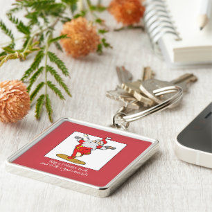 Llavero Navidades de ejercicios de fitness con Santa Claus