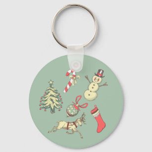 Llavero Navidades de estilo vintage