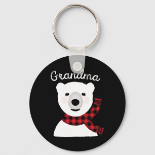 Llavero Navidades de familia con regalo de oso para la abu