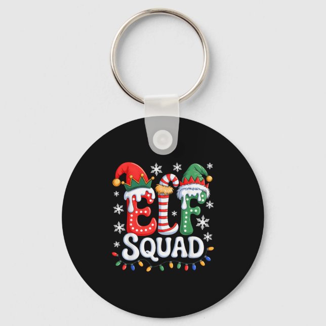 Llavero Navidades de familia Groovy Elf Squad Elf coincidi (Anverso)