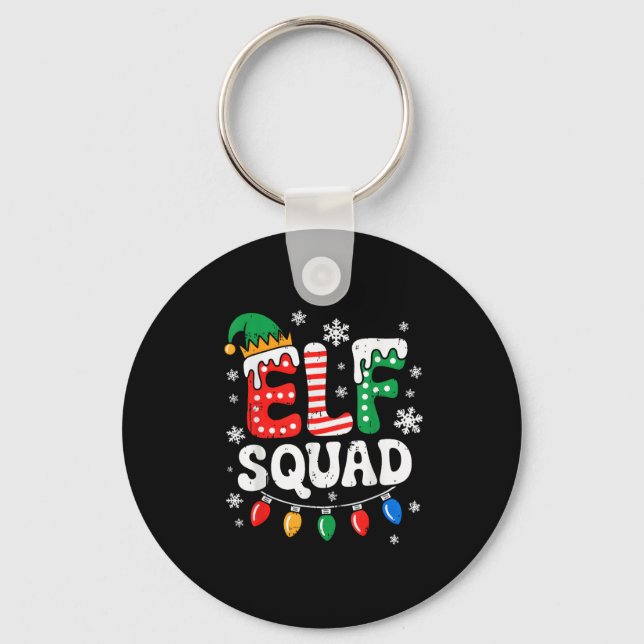 Llavero Navidades de familia Groovy Elf Squad Elf coincidi (Anverso)