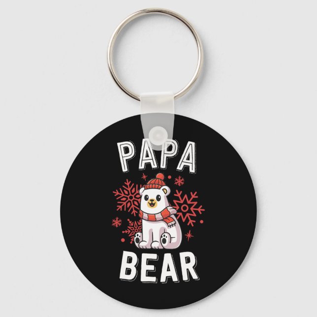 Llavero Navidades De Familia Papa Bear Vacaciones De Oso P (Anverso)