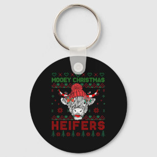 Llavero Navidades de familia sudadera fea vaca de tierras