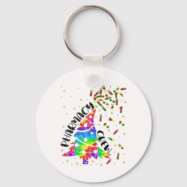 Llavero Navidades de farmacia Crew Gracioso regalo de farm (Anverso)