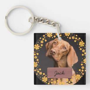Llavero navidades de flores Personalizado Dog Photo