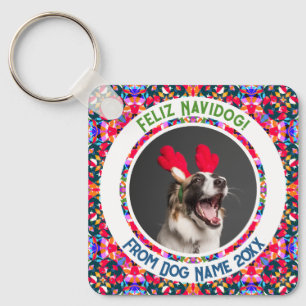 Llavero Navidades de fotos personalizados Perro Mamá Mamá