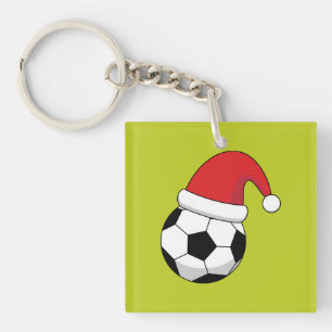 Llavero Navidades De Fútbol Con Gorra De Santa Claus