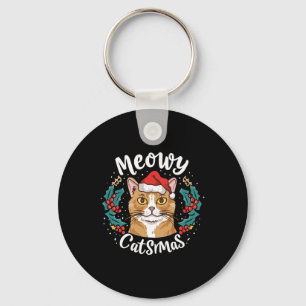 Llavero Navidades de gatos de gatitos de carne Santa Hat M