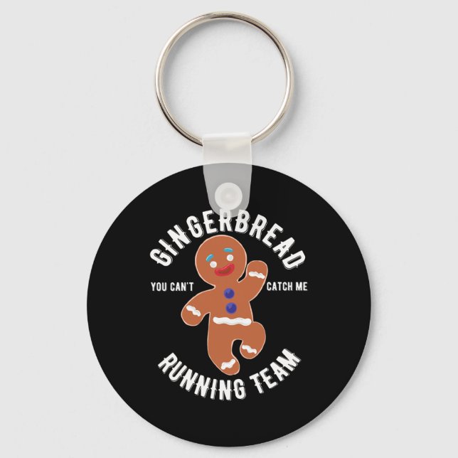 Llavero Navidades de Gingerbread Running Team Fun Gingerbr (Anverso)