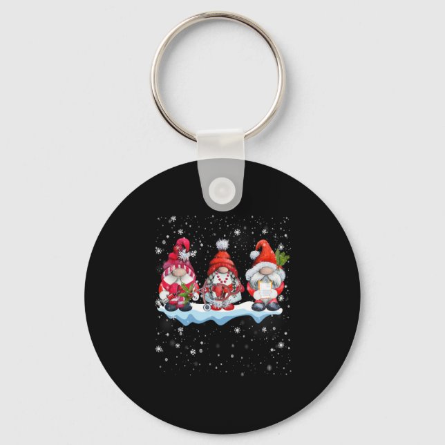 Llavero Navidades de Gnomes Enfermera Phlebotomy (Anverso)