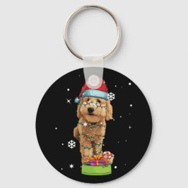 Llavero Navidades de Goldendoodle Santa Funny Dog Lover Re