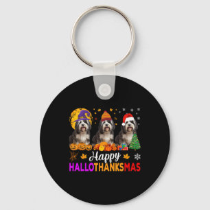 Llavero Navidades de Halloween de Shih Tzu Dog Hallothanks