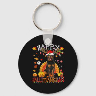 Llavero Navidades de Halloween del Rottweiler Dog Happy Ha
