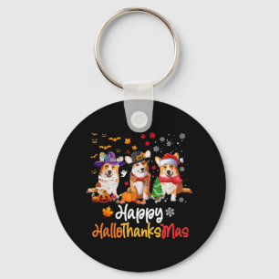 Llavero Navidades de Halloween en Corgi Dog Felices Hallot