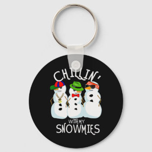 Llavero Navidades De Hip-Hop Música Snowman Chillin Con My