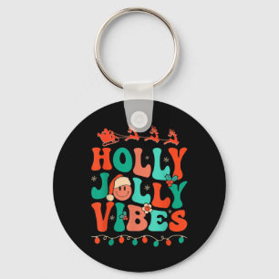 Llavero Navidades de Holly Retro Groovy Jolly Vibes Santa 