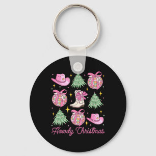 Llavero Navidades de Howad Pink Coquette Bow Xmas Tree Wes