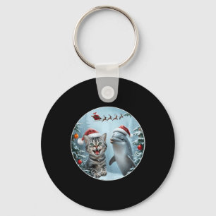 Llavero Navidades De Invierno Cat Dolphin Lover Selfie Con
