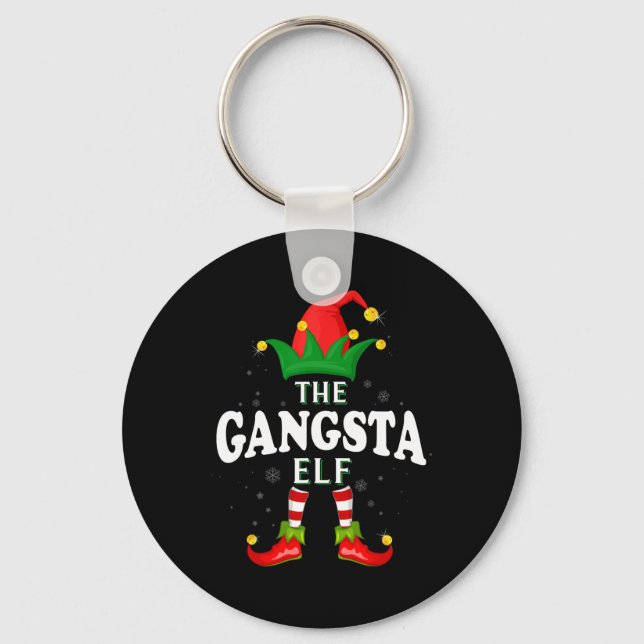 Llavero Navidades de la familia del elfo de Gangsta de Nav (Anverso)