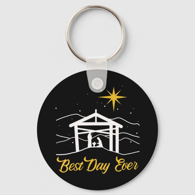 Llavero Navidades de la historia verdadera regalo de Jesús (Anverso)