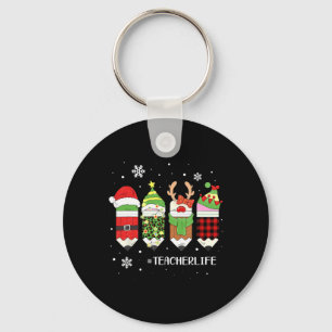 Llavero Navidades de la vida del profesor Xmas Plaid Santa