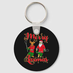 Llavero Navidades de Laxmas de Merry Lacrosse Player Reind
