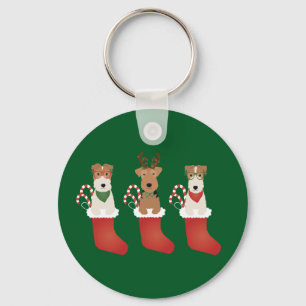 Llavero Navidades de los perros de la cadena Welsh Wire Fo