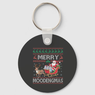 Llavero Navidades de Merry MooDengmas Moo Deng Santa Hippo