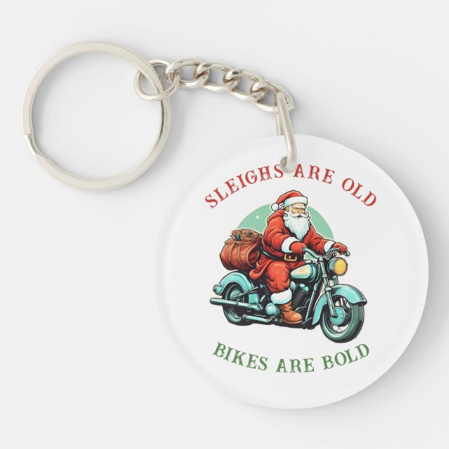 Llavero Navidades de motocicleta Santas Joyride (Frente)