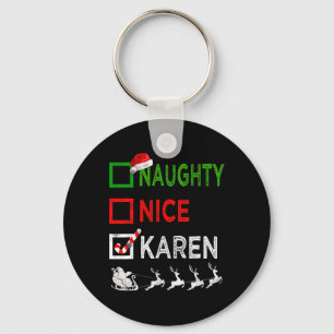 Llavero Navidades de Naughty Nice Karen Pajamas Funny Sant