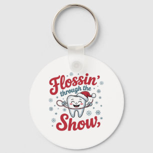 Llavero Navidades de navidad graciosos de la nieve