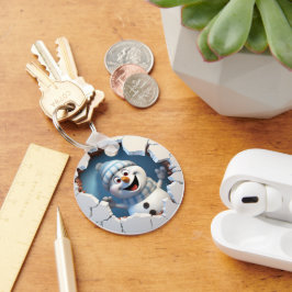 Llavero Navidades de nieve a través de la pared ilustrados