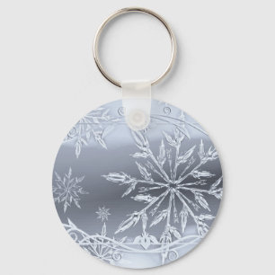 Llavero Navidades de nieve de plata
