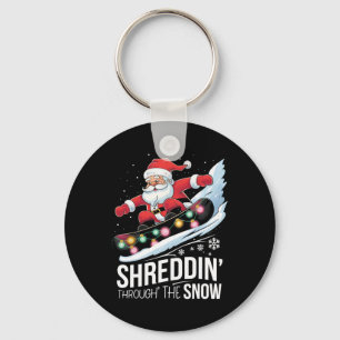 Llavero Navidades de nieve de Shreddin rodean a Santa Snow