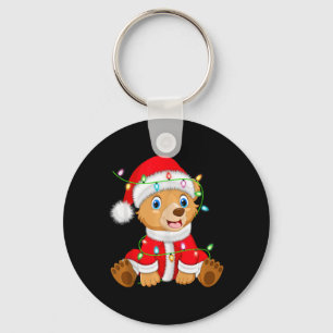 Llavero Navidades de oso de oso de oso de lente de Santa C