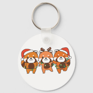 Llavero Navidades De Panda Rojo Animales Cuelgan Pandas Ke