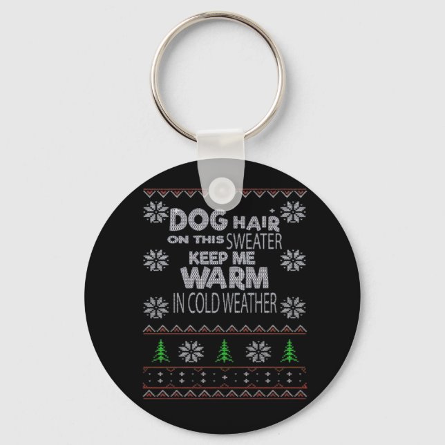 Llavero Navidades de pelo de perro sudan camiseta esencial (Anverso)