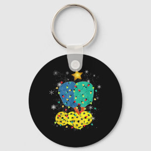 Llavero Navidades de pelota Santa Pickleball X Mas Lights