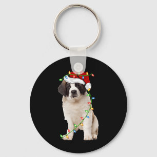Llavero Navidades de Perro Santa Hat Saint Bernard